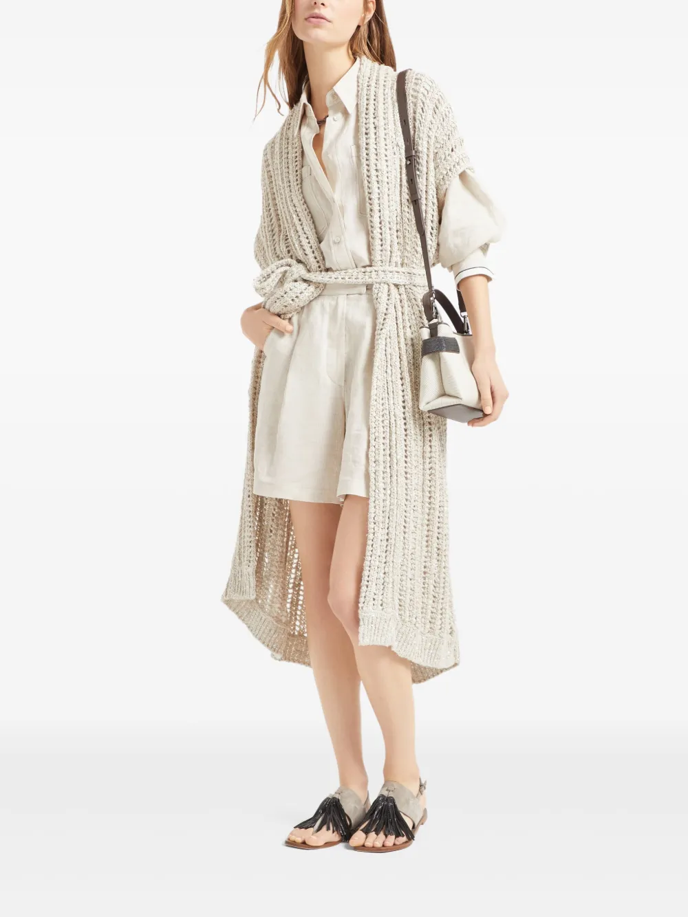 Brunello Cucinelli Dazzling cardi-coat - Beige