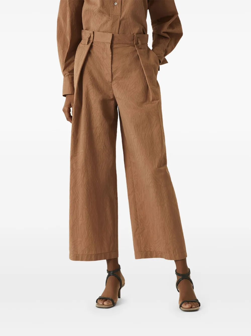 Brunello Cucinelli Cropped broek Bruin