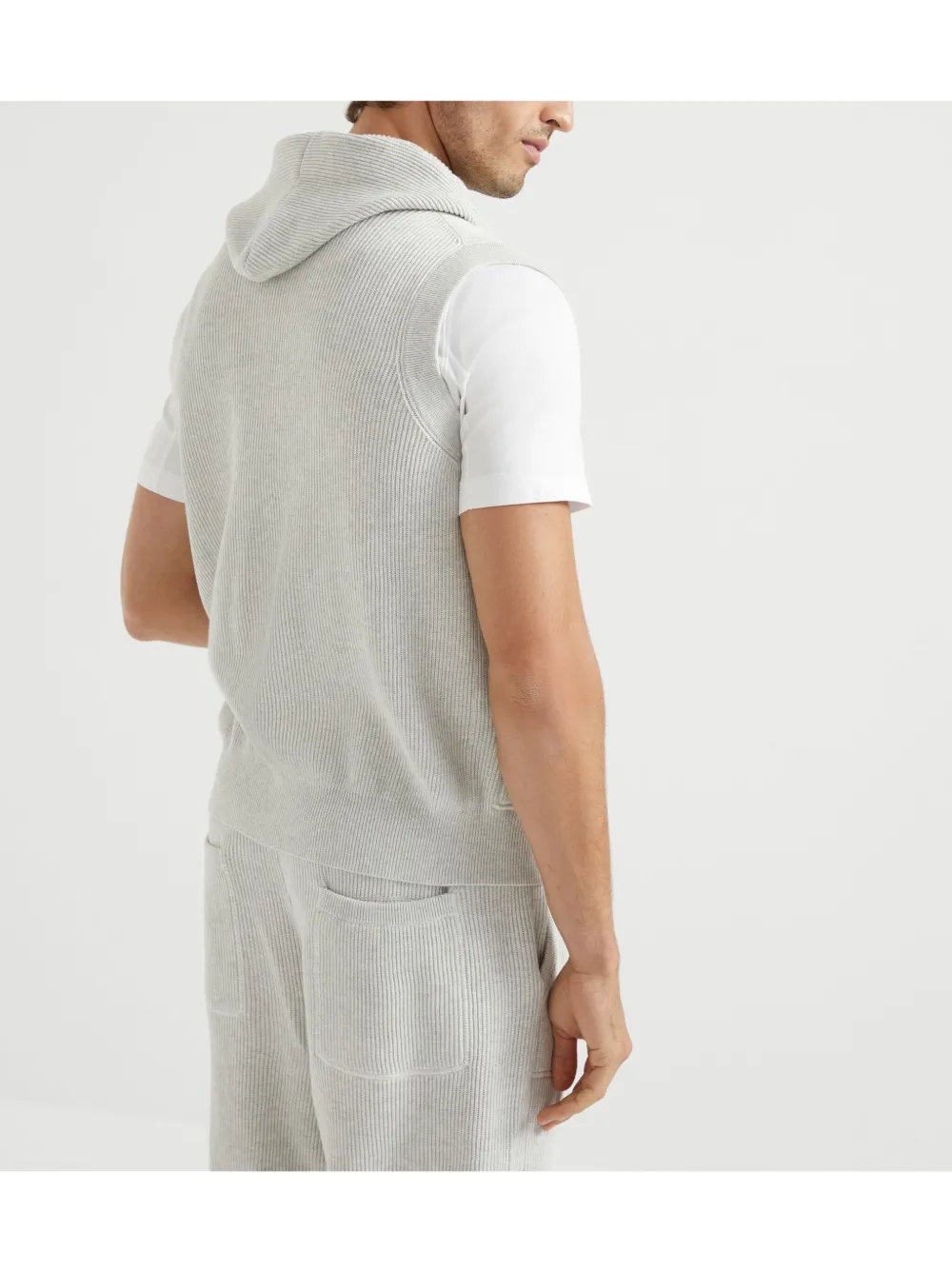 Brunello Cucinelli Gebreide spencer Grijs