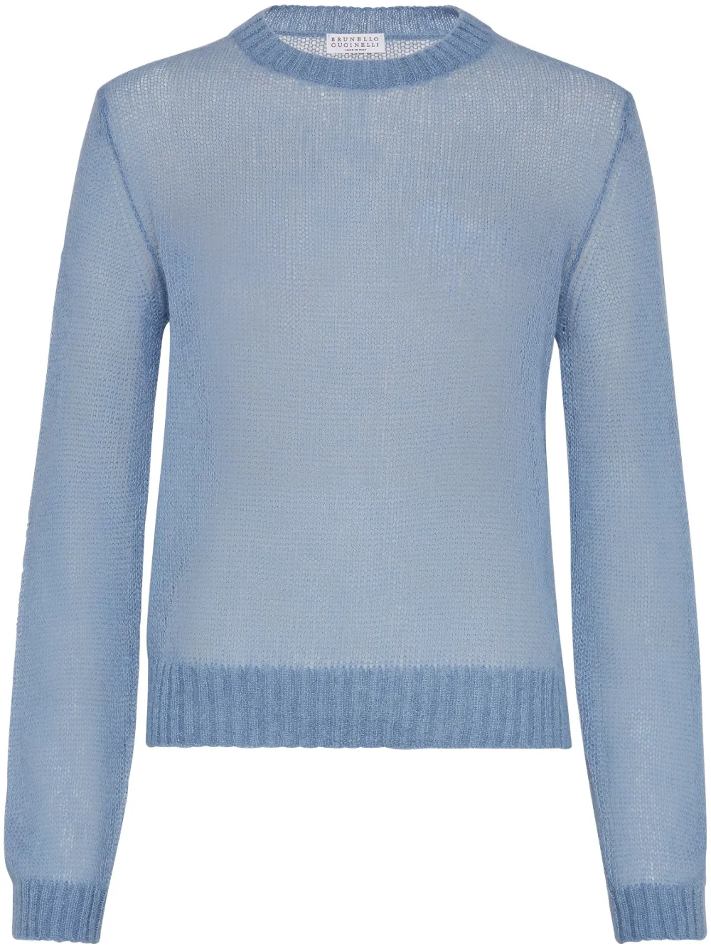 Brunello Cucinelli ribbed-trim sweater | Blue | Image 1