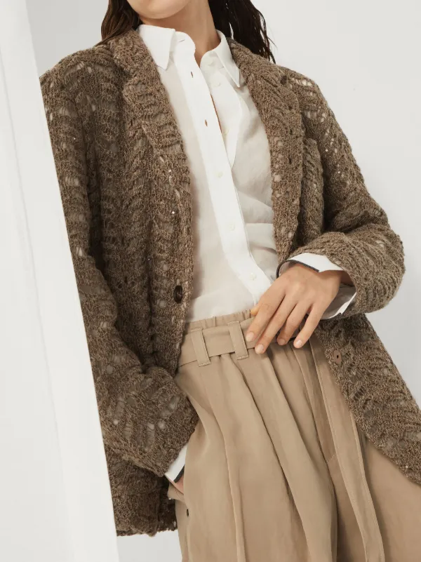 アウターその他 BRUNELLO CUCINELLI Woman Blazer Brown ML1427261 C273 Twill blazer for Woman in Chocolate | Brunello Cucinelli