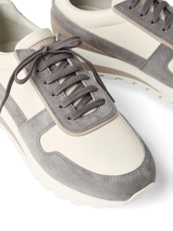 Brunello Cucinelli Panelled Sneakers | Grey | FARFETCH