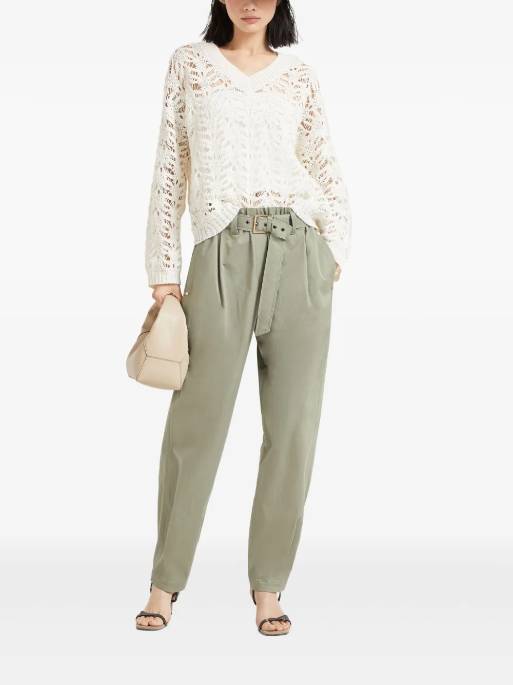 Brunello Cucinelli Foliage-knit sweater | Knitted Sweaters | Image 2