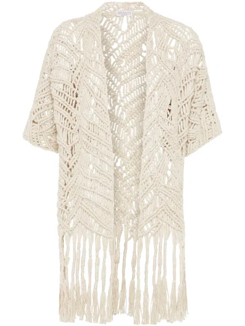 Brunello Cucinelli Opera macramé cardigan