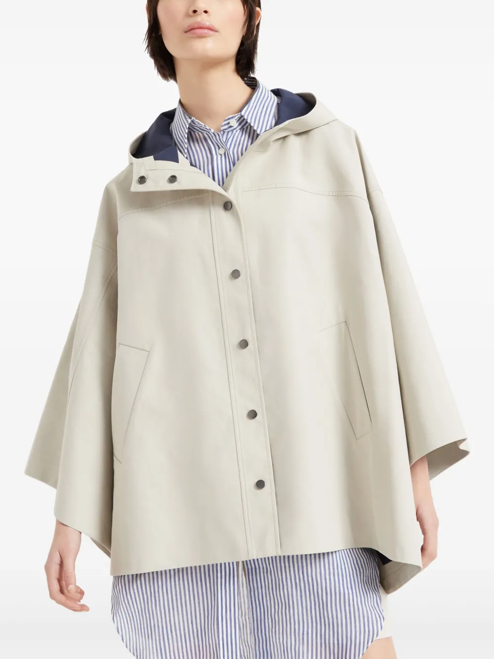 Brunello Cucinelli Jack met capemouwen Beige
