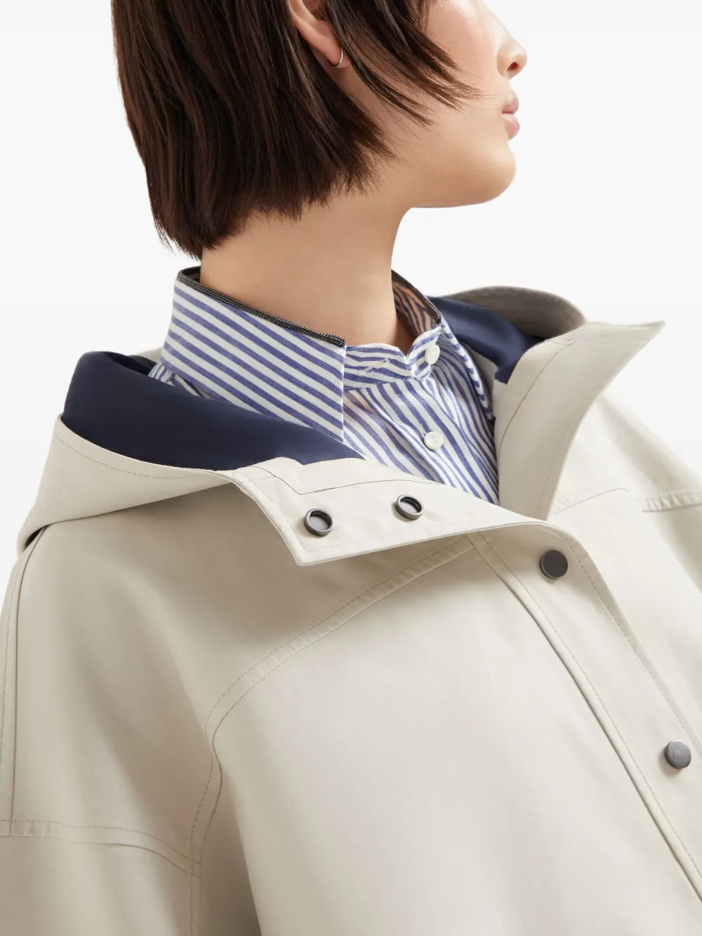 Brunello Cucinelli Jack met capemouwen Beige