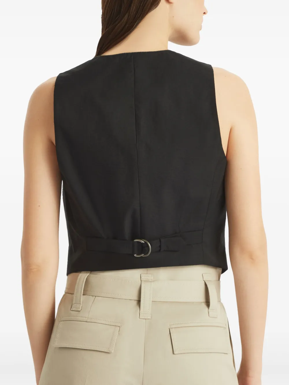 Shop Brunello Cucinelli Flora-appliqué Waistcoat In 黑色