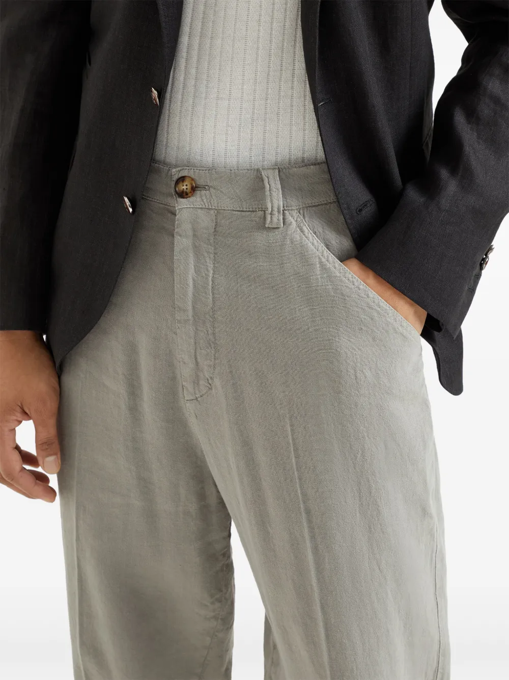 Brunello Cucinelli Straight plooibroek Grijs