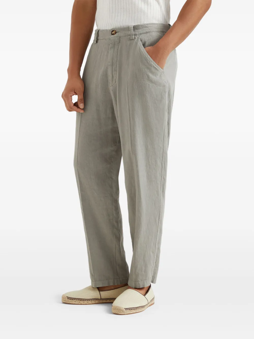 Brunello Cucinelli Straight plooibroek Grijs