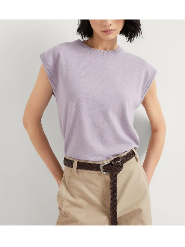Brunello Cucinelli Monili-embellished Top | Purple | FARFETCH JO