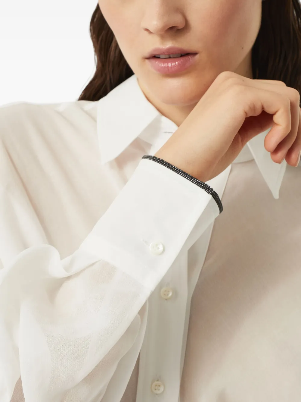 Brunello Cucinelli Organza blouse Wit