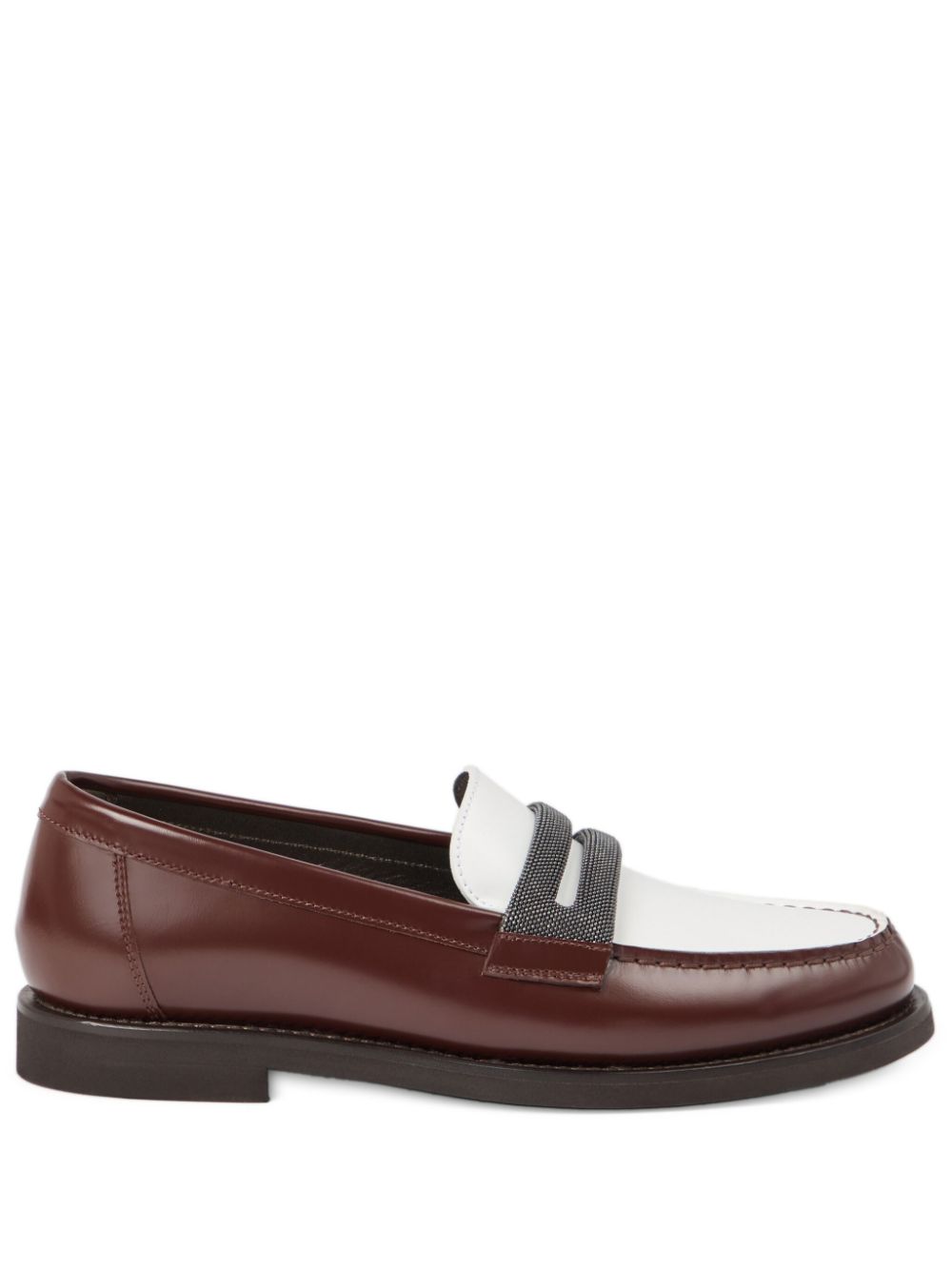 Brunello Cucinelli leather loafers Brown