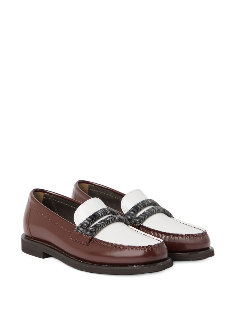 Brunello Cucinelli Leren loafers - Bruin