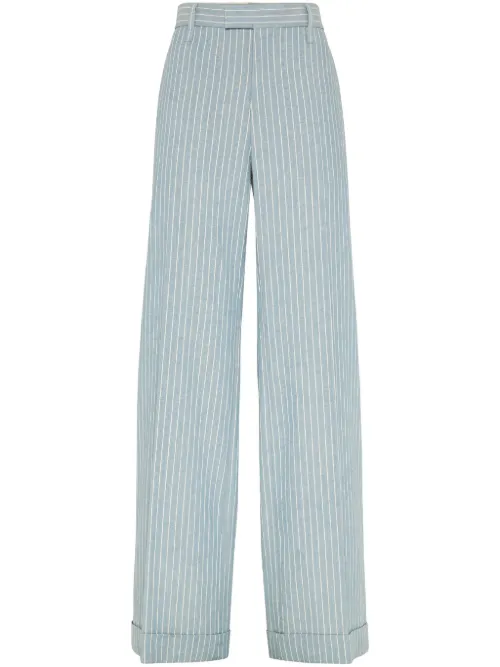 Pantalon à fines rayures - Brunello Cucinelli - Modalova