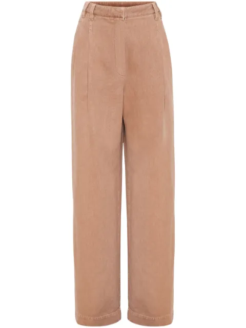 Brunello Cucinelli pantalones anchos con pinzas
