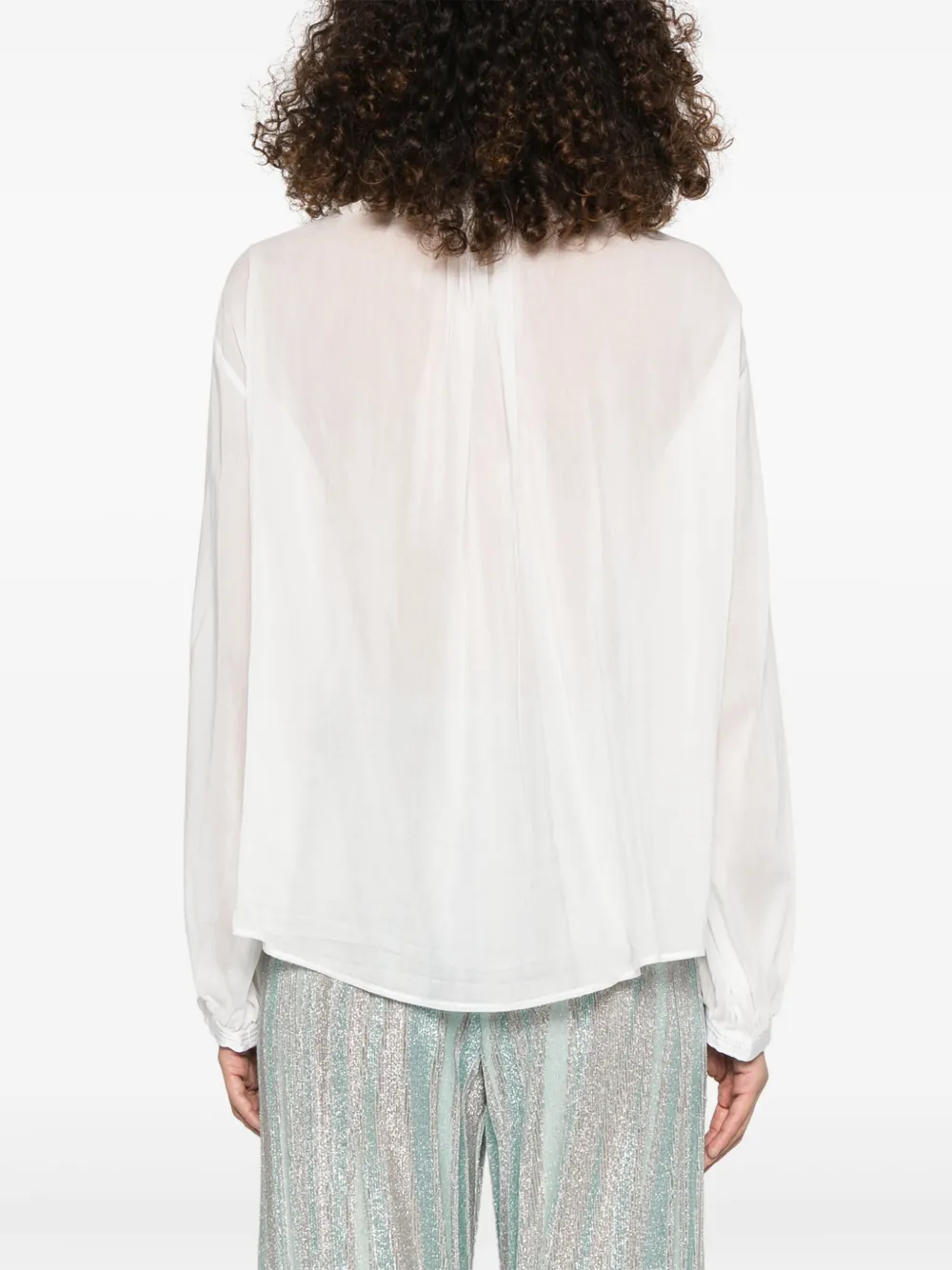 Forte Blouse met franje detail Wit