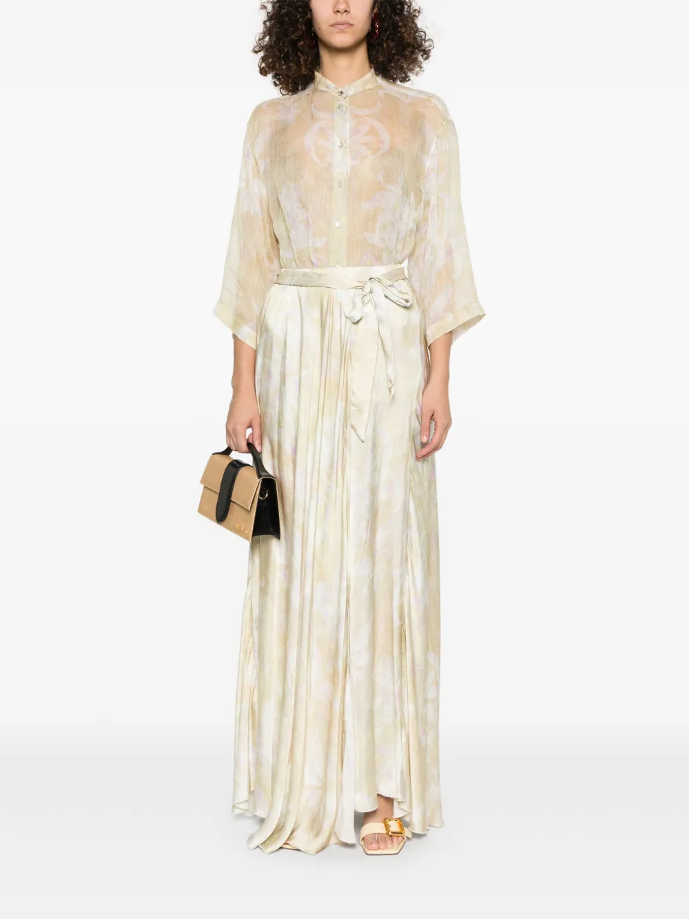forteforte Forte Forte Maxi-rok met bloemenprint - Beige