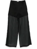 Forte Forte silk palazzo pants - Black