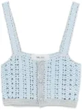 Forte Forte contrast-trim top - Blue