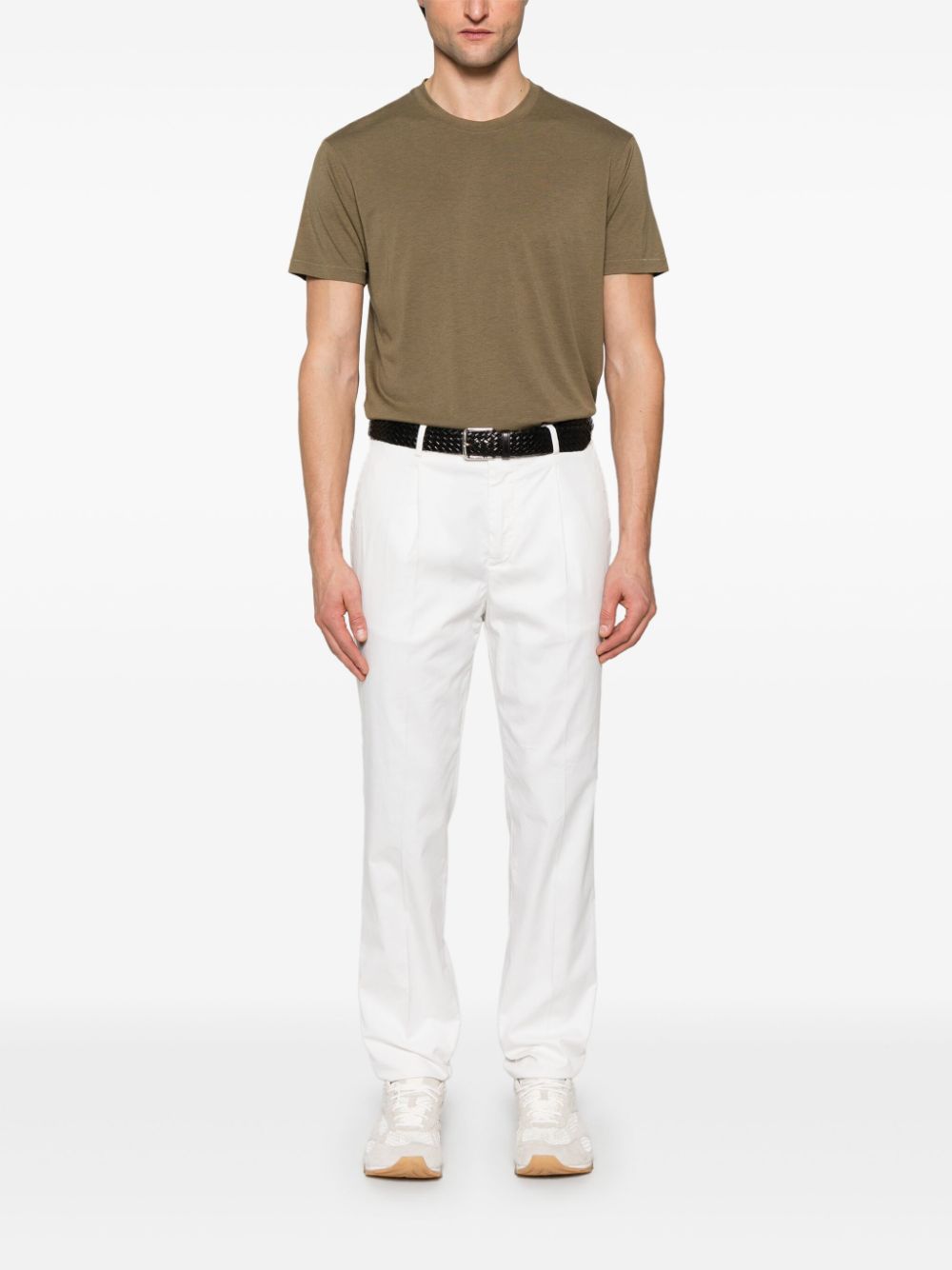 TOM FORD T-shirt met mélange-effect - Groen