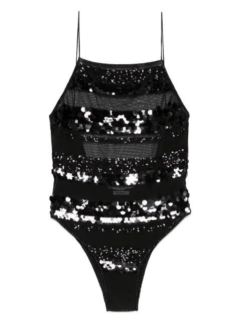 Oséree traje de baño con rayas de lentejuelas