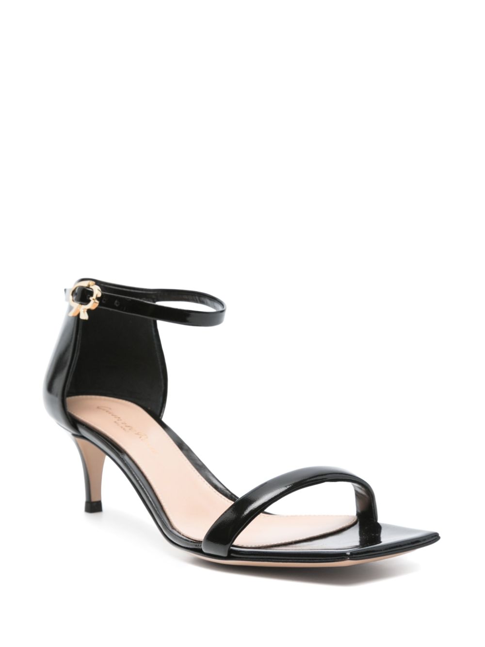 Gianvito Rossi 55 mm leren sandalen - Zwart