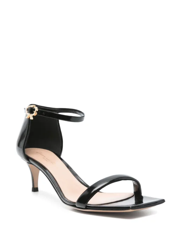 Gianvito Rossi ブラック レザー サンダル Gianvito Rossi レザーサンダル | ブラック | FARFETCH JP