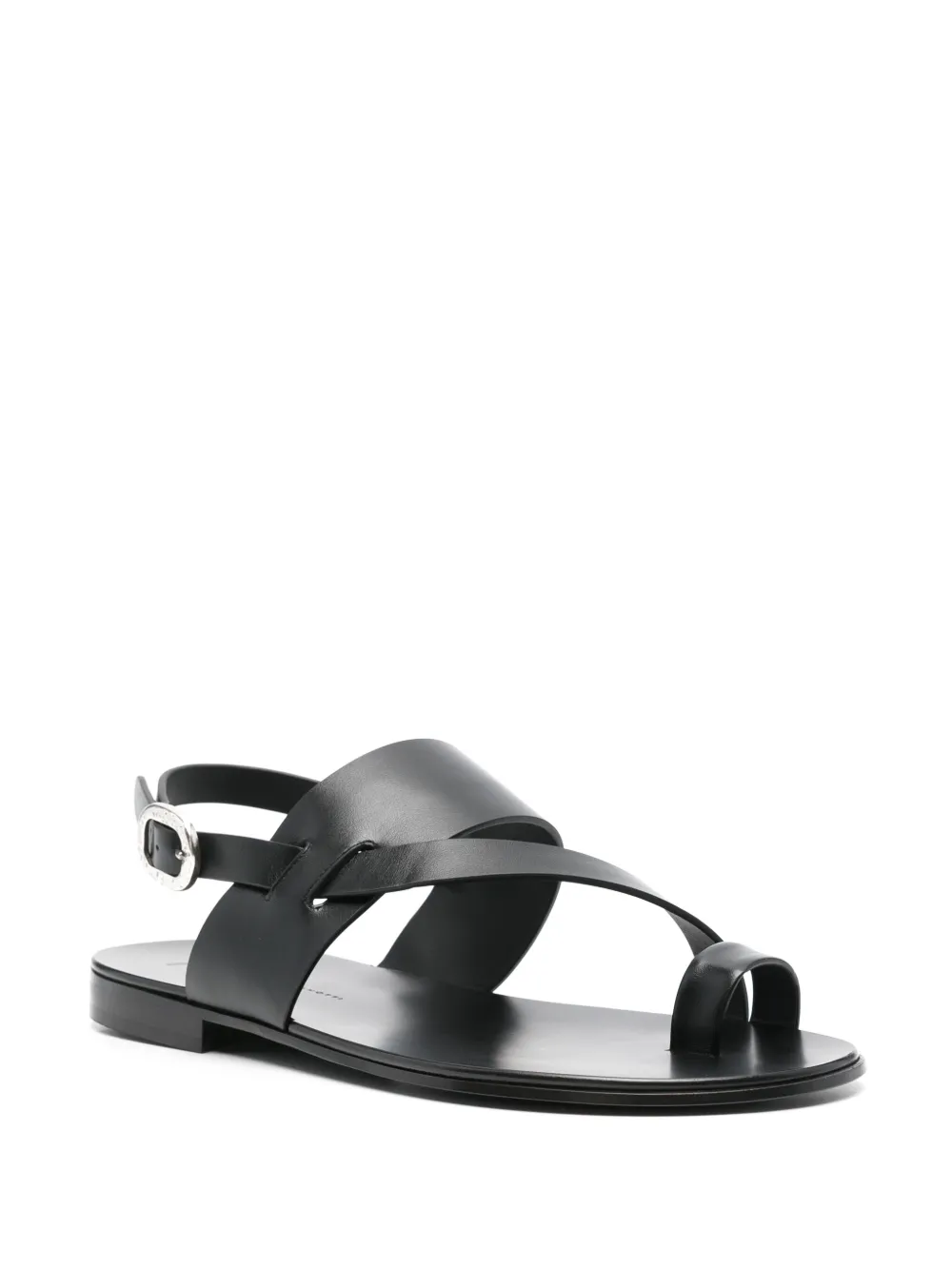 Giuseppe Zanotti Leren sandalen Zwart