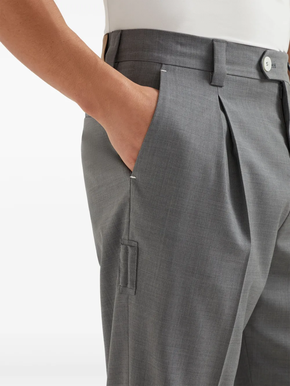 Brunello Cucinelli Wollen broek Grijs