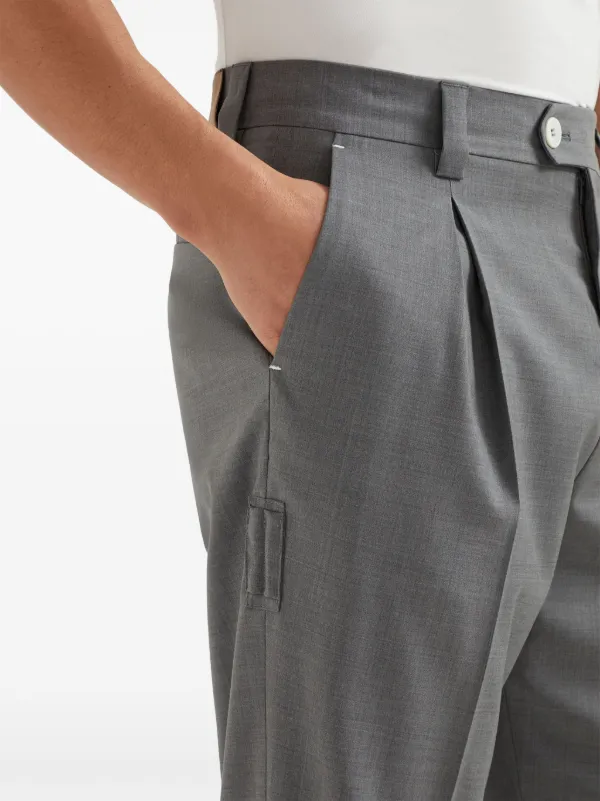 Brunello Cucinelli Wool Trousers | Grey | FARFETCH