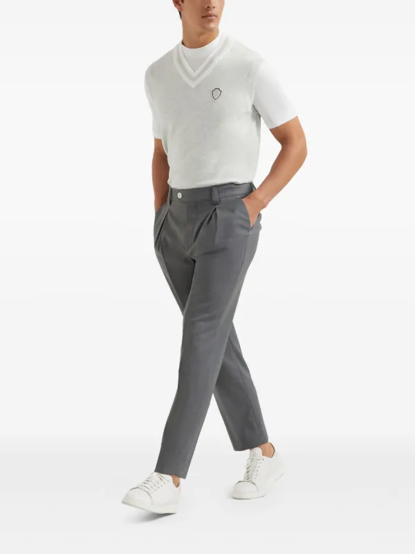 BRUNELLO CUCINELLI ライトグレー スラックス　サイズ44 Brunello Cucinelli Wool Trousers | Grey | FARFETCH