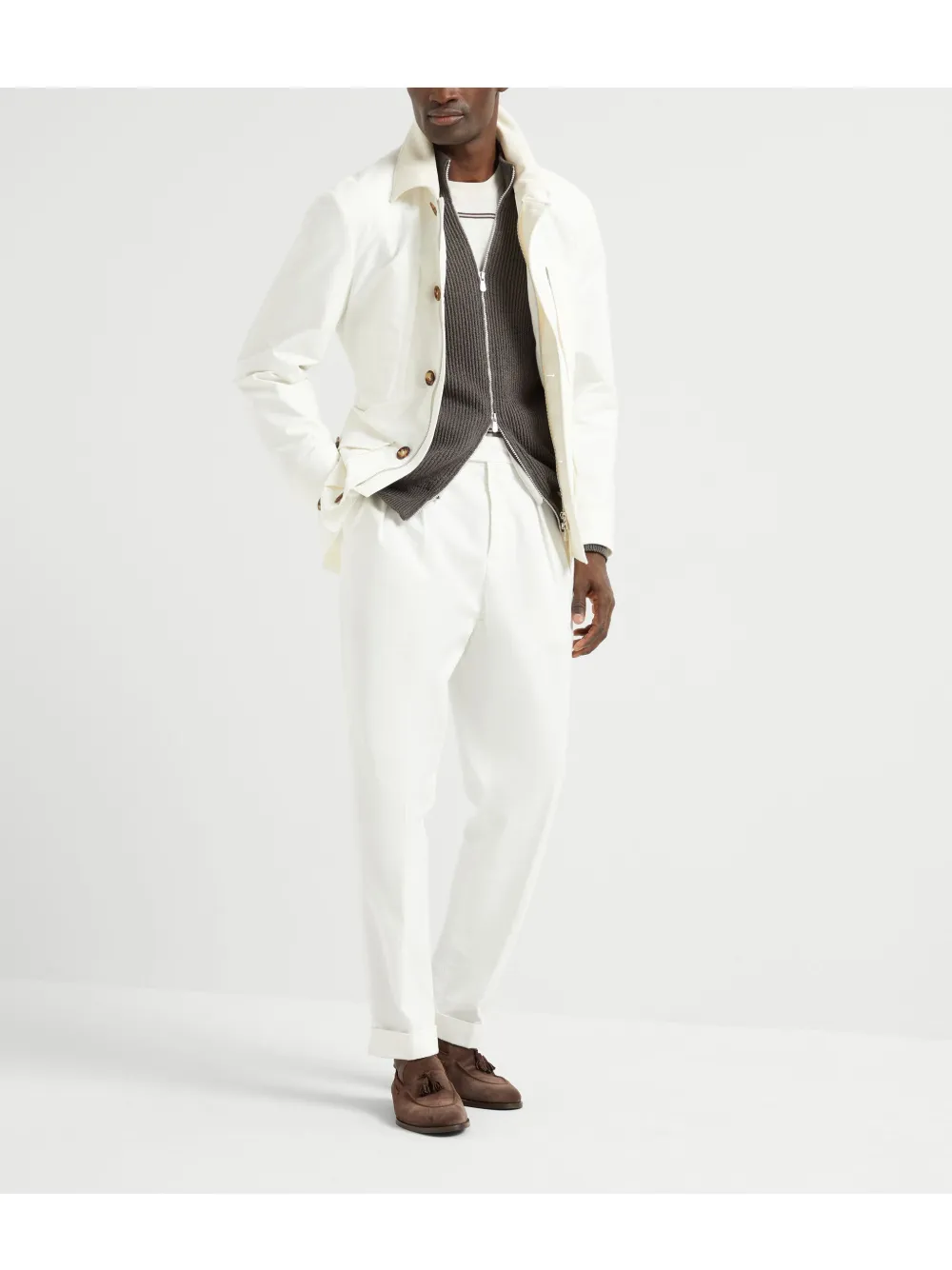 Brunello Cucinelli كارديغان بحياكة مضلعة | كارديغان | Image 2