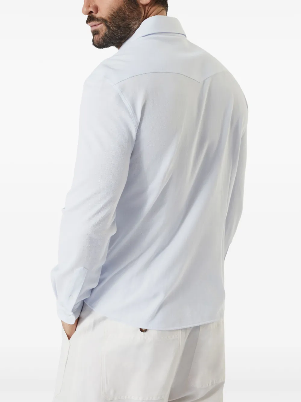 Brunello Cucinelli Piqué overhemd Blauw