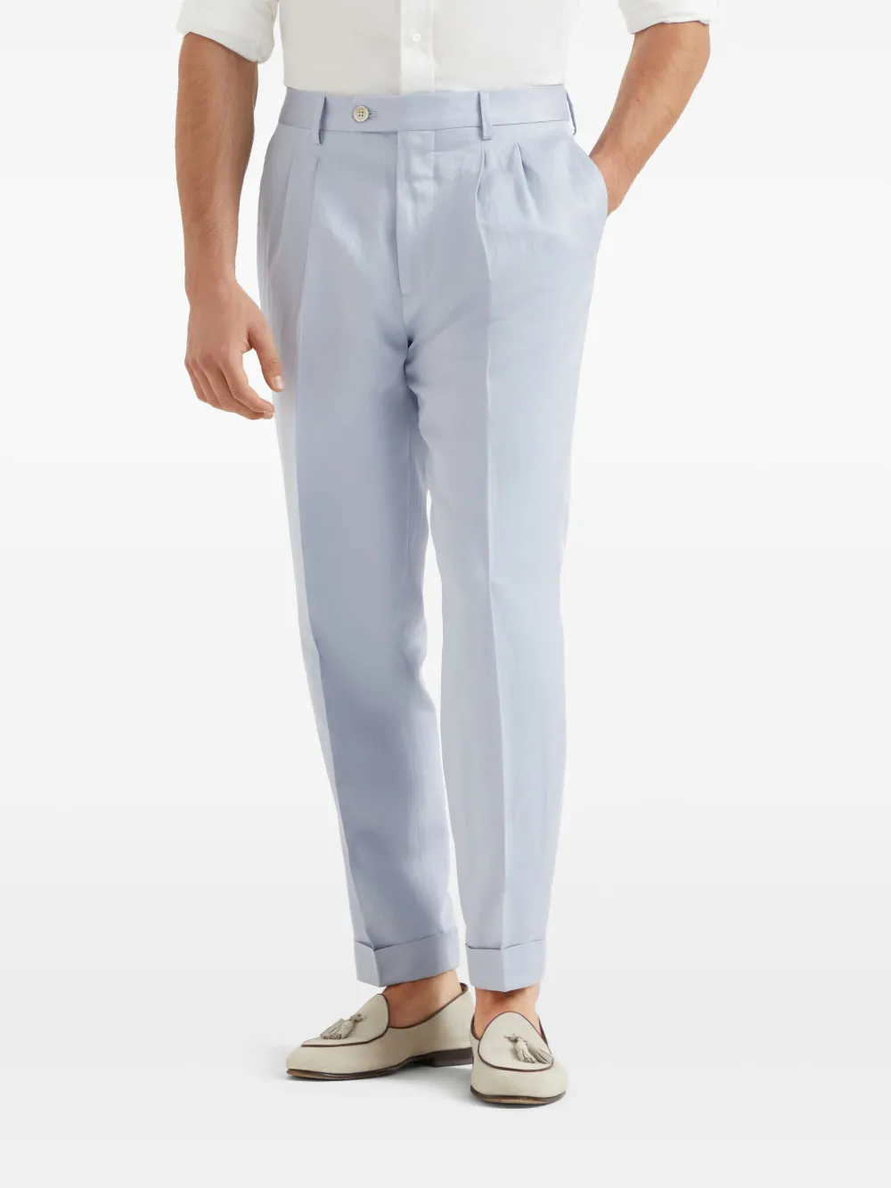 Brunello Cucinelli Plooibroek Blauw