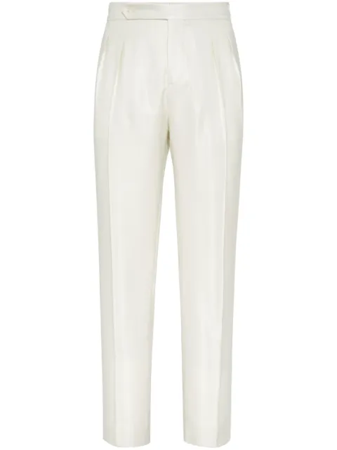 Brunello Cucinelli pantalones de esmoquin con detalle de pinzas