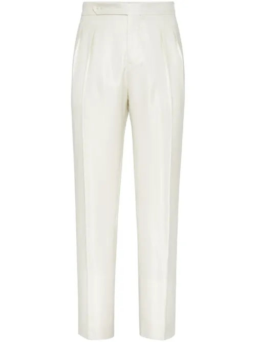Pantalon à détails plissés - Brunello Cucinelli - Modalova