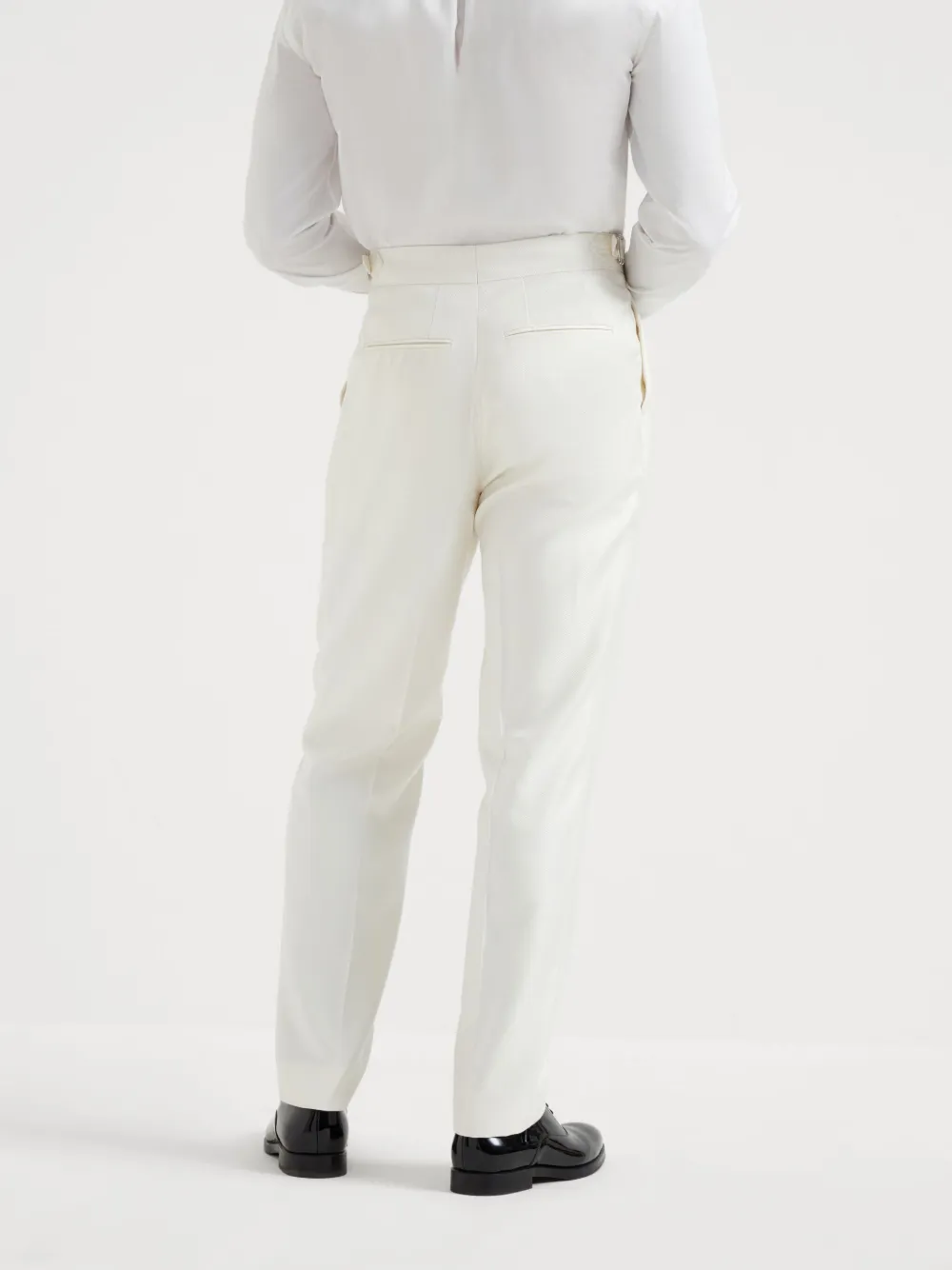 Brunello Cucinelli Pantalon met geplooid detail Beige