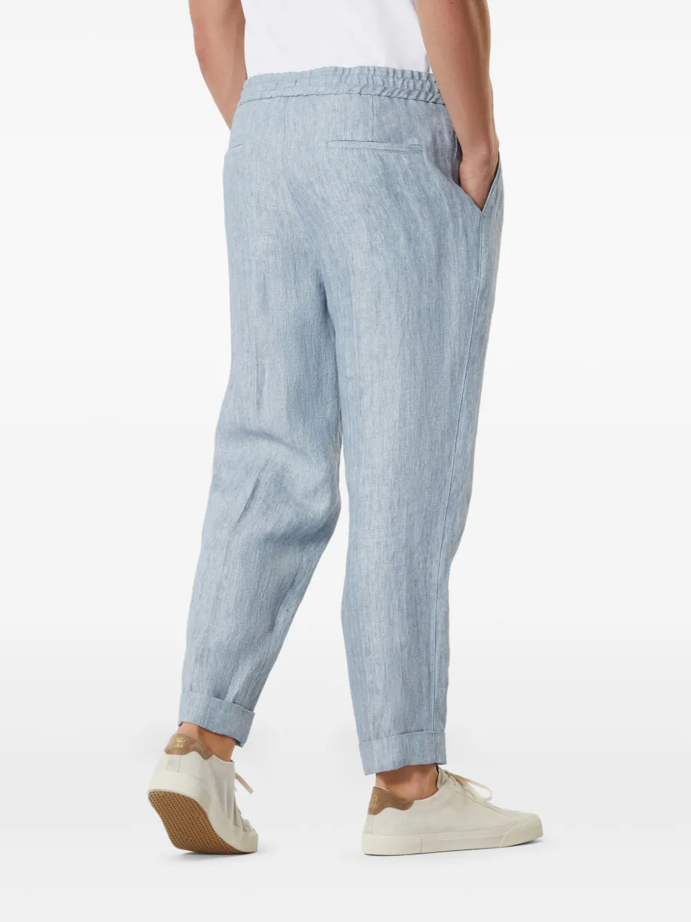 Brunello Cucinelli Linnen plooibroek Blauw