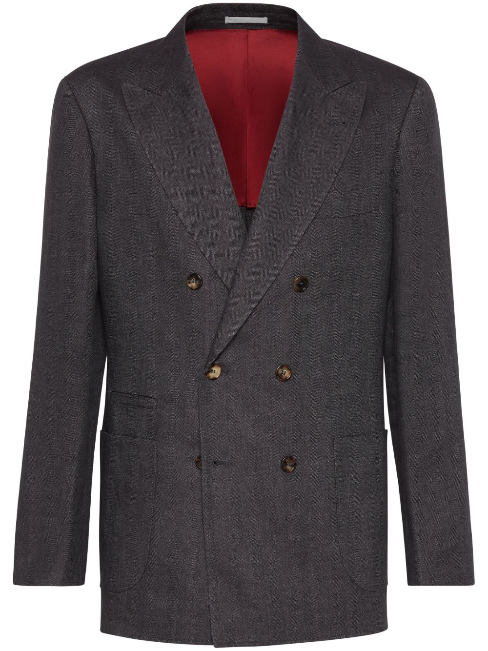 Brunello Cucinelli double breasted blazer - Grey