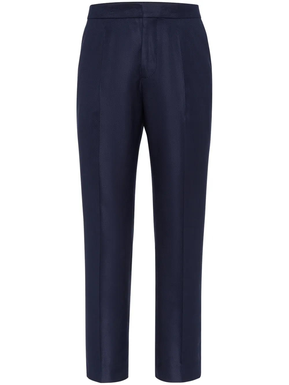 Brunello Cucinelli pleat-detail tuxedo trousers | Blue | Image 1