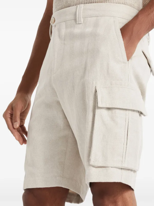 【関税・送料無料】BRUNELLO CUCINELLI ウエストポーチ Brunello Cucinelli Cargo Shorts | Neutrals | FARFETCH