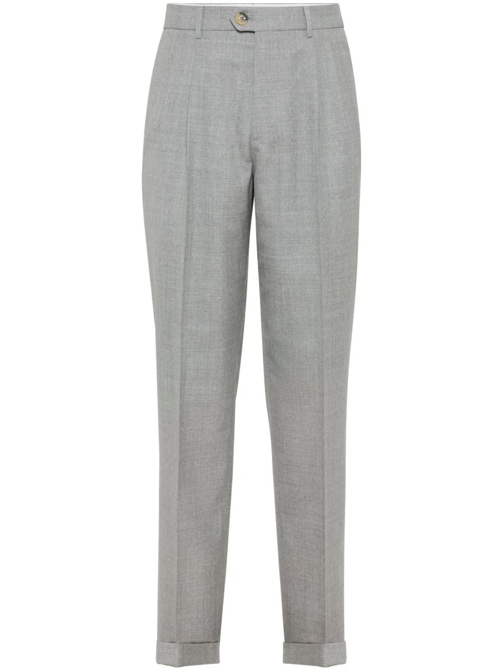 Brunello Cucinelli pleat-detail tailored trousers | Grey | Image 1