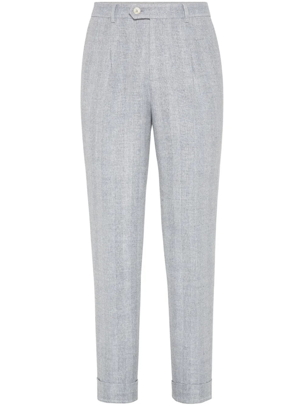 Brunello Cucinelli houndstooth tailored trousers | Grey | Image 1