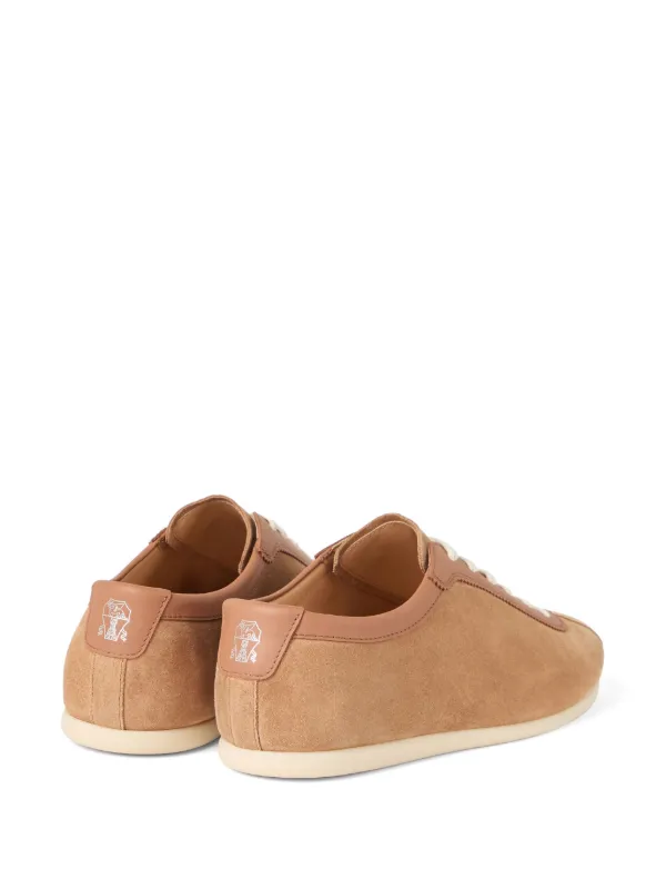 スニーカー BRUNELLO CUCINELLI Brunello Cucinelli Leather Sneakers Brunello Cucinelli logo-print Leather Sneakers | White