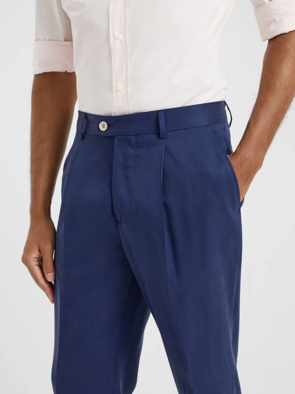 Brunello Cucinelli Twill broek Blauw