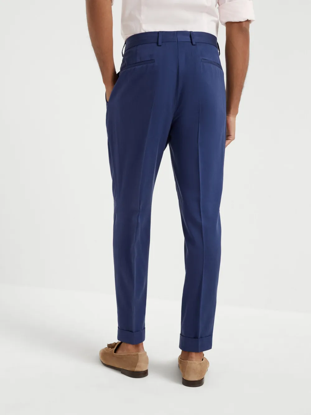 Brunello Cucinelli Twill broek Blauw