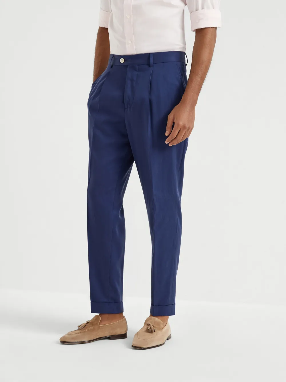 Brunello Cucinelli Twill broek Blauw