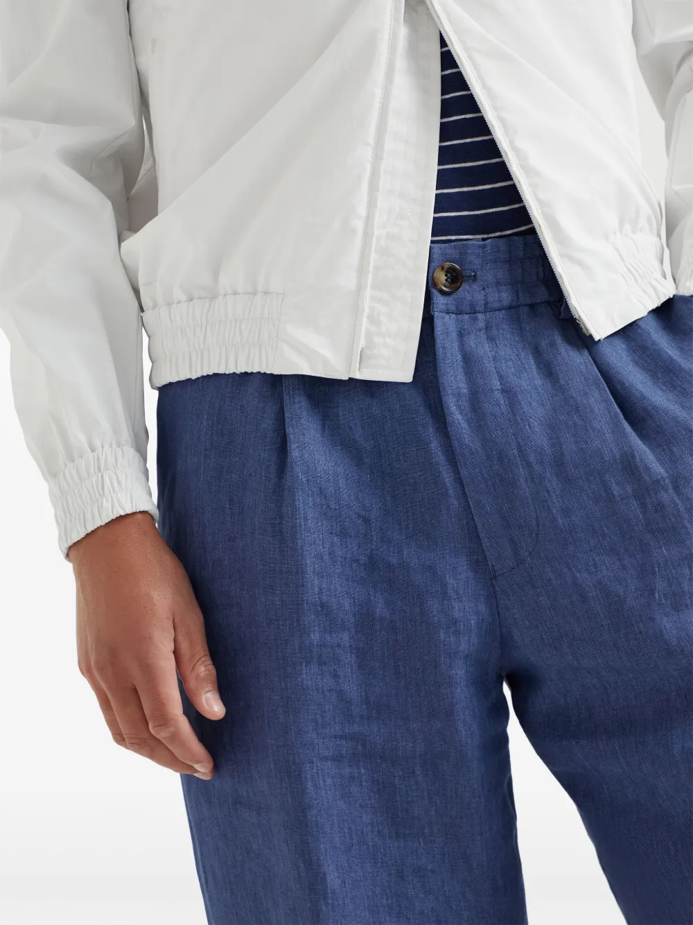 Brunello Cucinelli Linnen bermuda shorts Blauw