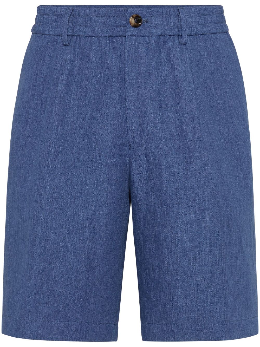 Brunello Cucinelli linen Bermuda shorts - Blue