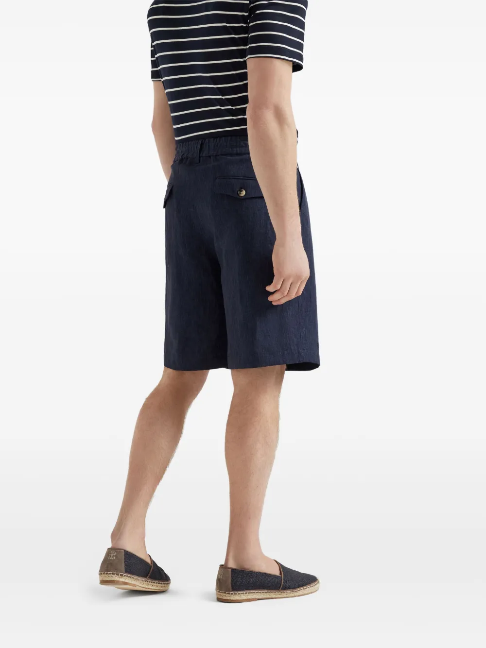 Brunello Cucinelli Délavé bermuda shorts Blauw